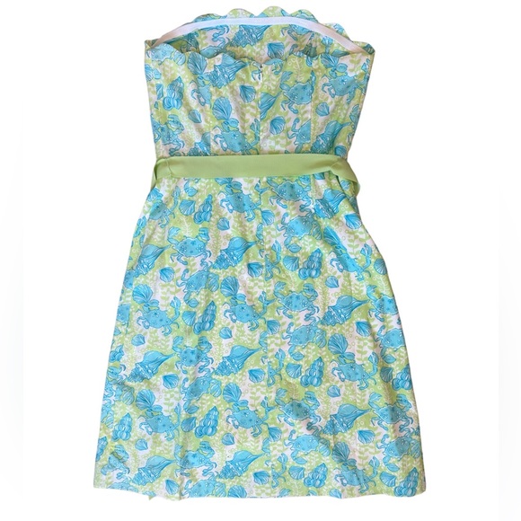 Lilly Pulitzer Strapless Crab and Seashell Dress 6 - Picture 7 of 7